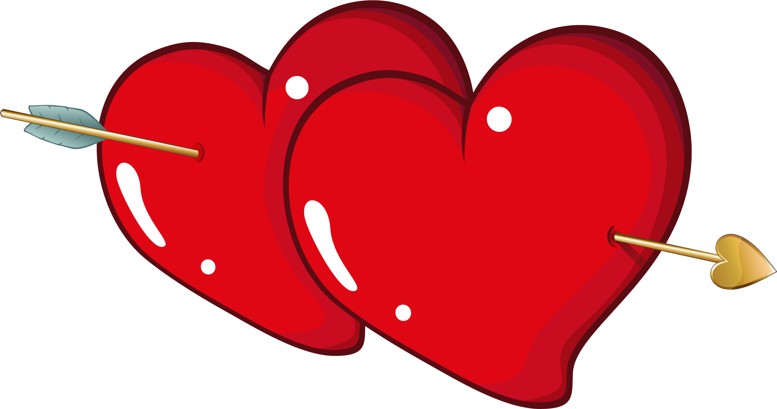 Valentine Heart Png - Heart With Arrow Png (2770x1528)