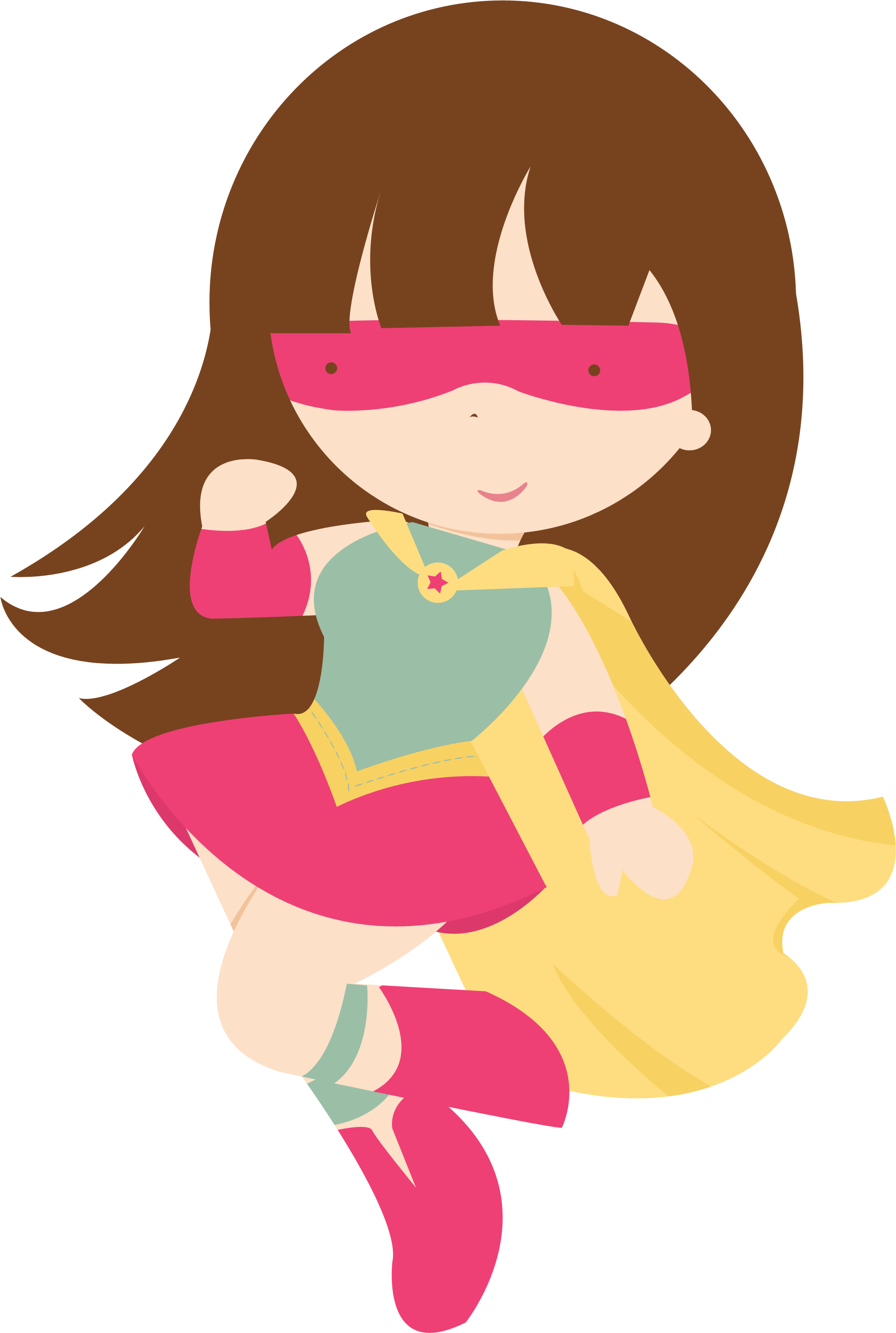 Clipartopia Supergirls 1 - Cute Girl Superhero Clipart (2304x3486)