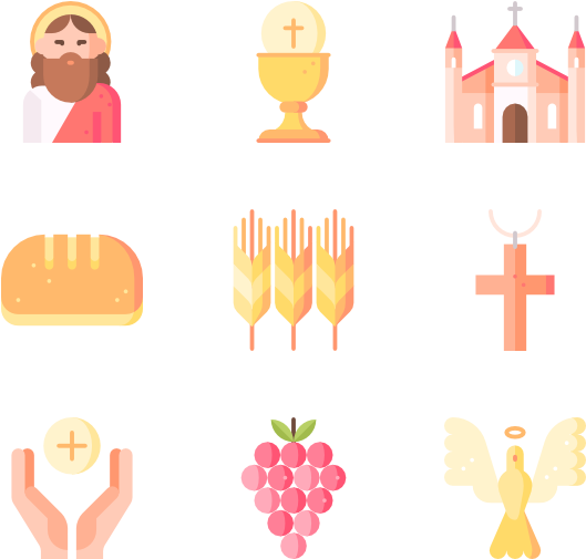 First Communion - Holy Communion Icons (600x564)