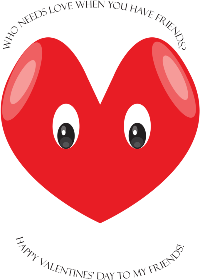 Happy Valentines' Day To My Friends By Gingersnap87 - Heart (818x977)