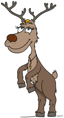 Reindeer Clipart Blitzen - Cartoon (400x400)