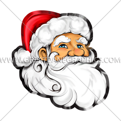 Santa Claus Head - Blackline Of Santa Claus (385x385)