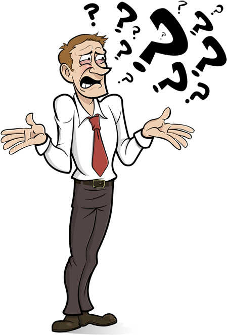 Cartoon Man Royalty-free Clip Art - Confused Person Cartoon (500x688)