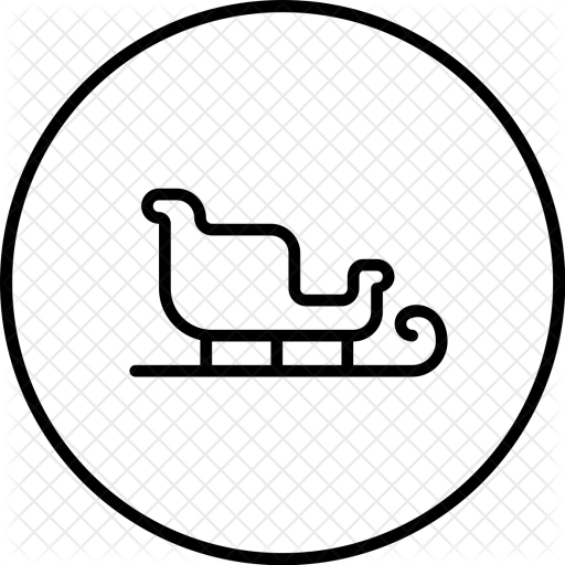Sled, Christmas, Xmas, Santa, Holiday, New, Year Icon - Christmas Day (512x512)