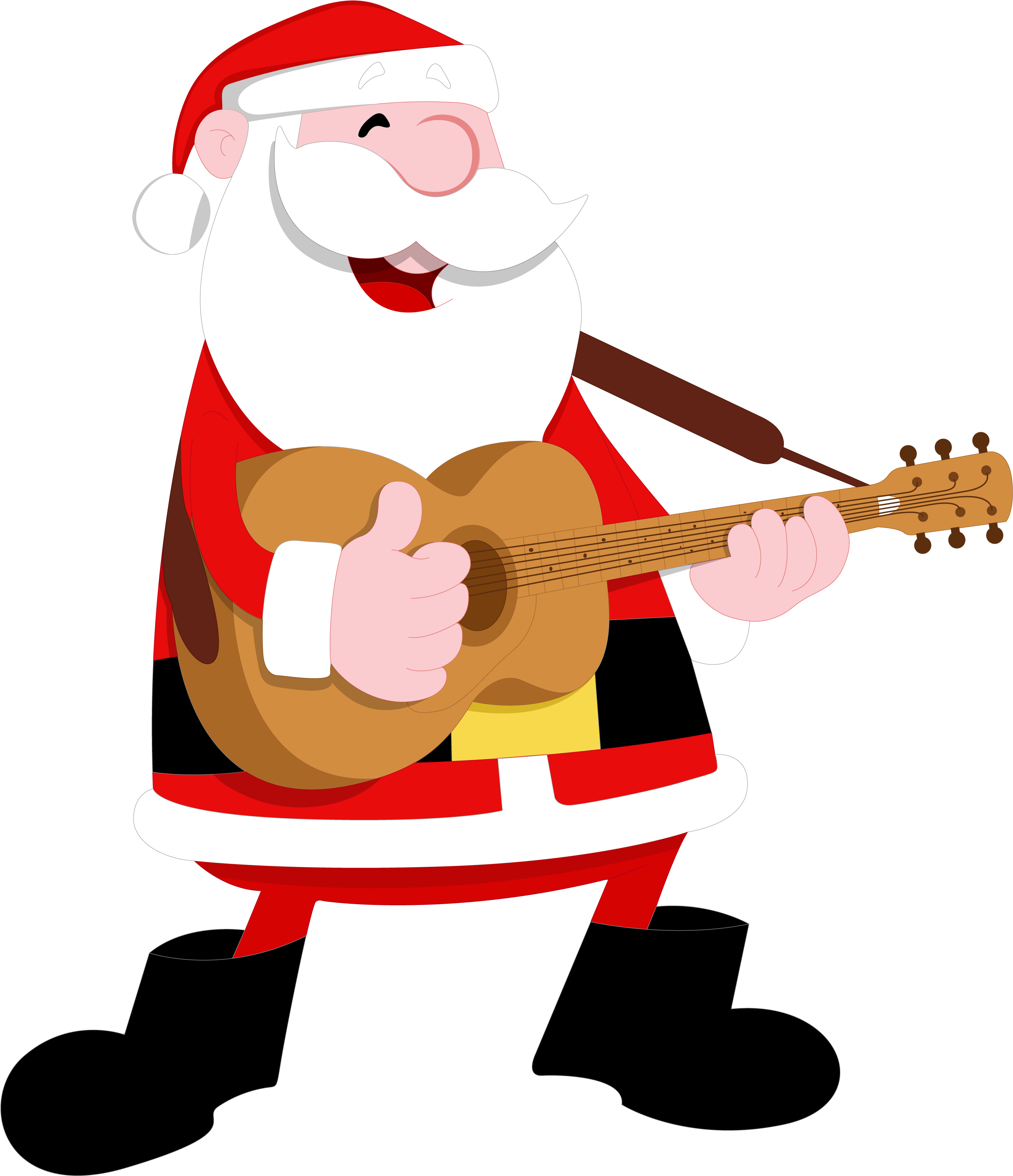 Santa Claus Guitar Royalty-free Clip Art - Santa Claus Guitar Royalty-free Clip Art (2959x3442)