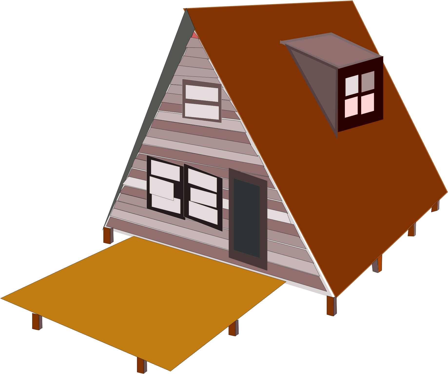 Real Estate Clip Art Download - Frame House Clipart (922x750)