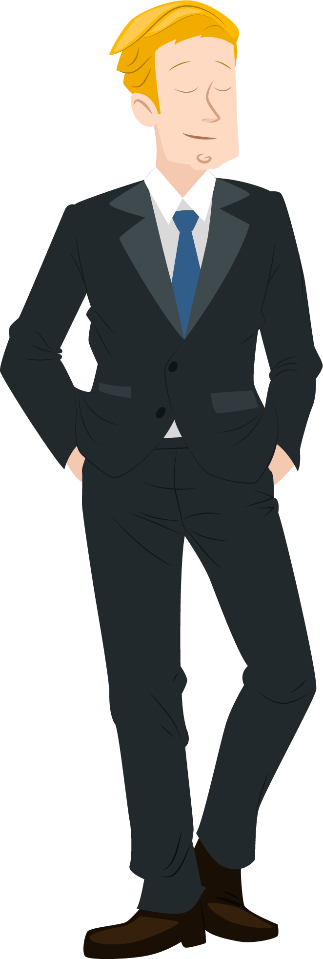 Office Man Clipart Png - Man (662x1965)