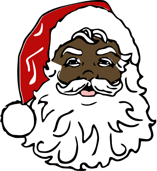 Black Santa Claus Clipart (546x594)