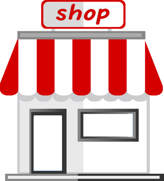 Kedai Clipart Black And White (540x597)