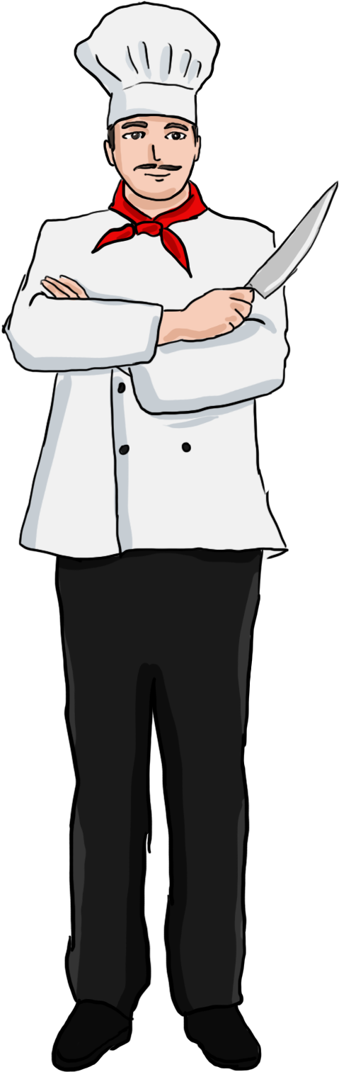 Maters Clipart Train Station - Chef Uniform Clipart (766x1719)