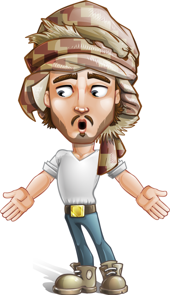 Free Arab Man Clip Art - Human Cartoon Characters Png (591x1024)