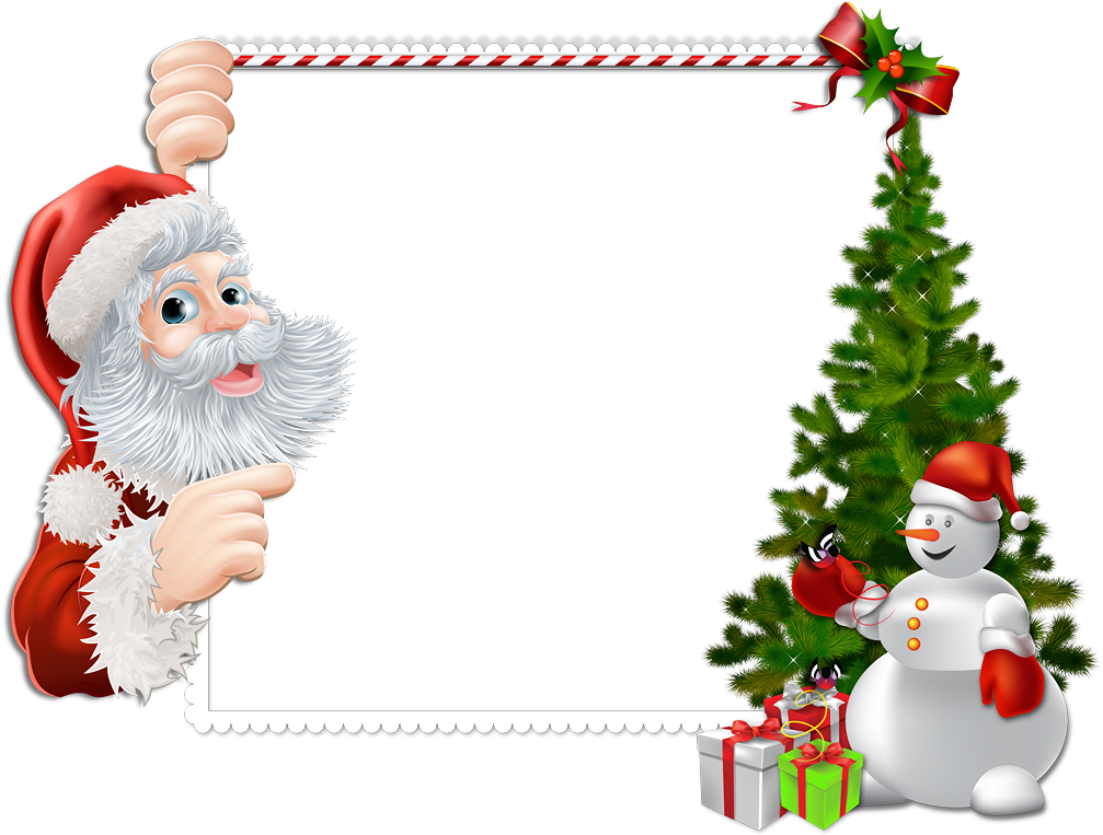 Marco De Foto Santa Claus - Clipart Rahmen Weihnachten Kostenlos (1036x768)