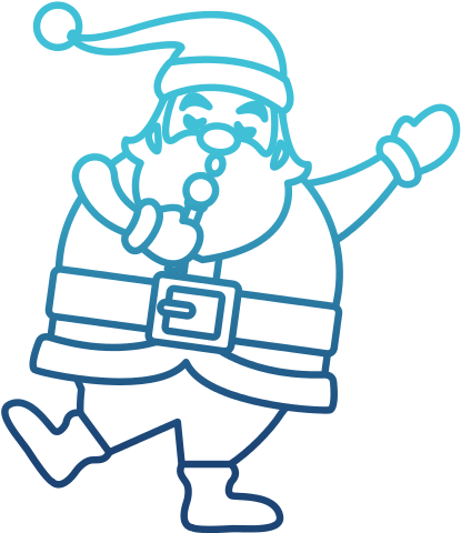 Funny Santa Claus Singing Cartoon - Illustration (550x550)