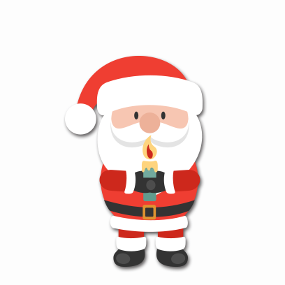 Xmas Santa Stickers Messages Sticker-1 - Portable Network Graphics (408x408)