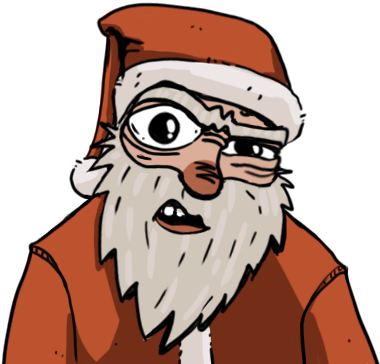 Edgy Santa Messages Sticker-9 - Cartoon (408x408)