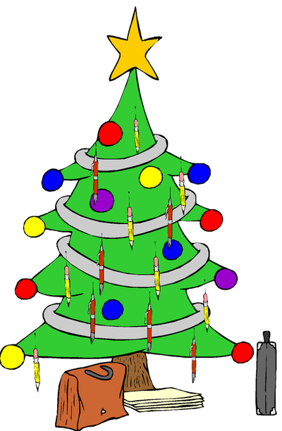 Funny Santa Christmas Image Reindeer Free Public Domain - Christmas Party Clip Art (400x612)