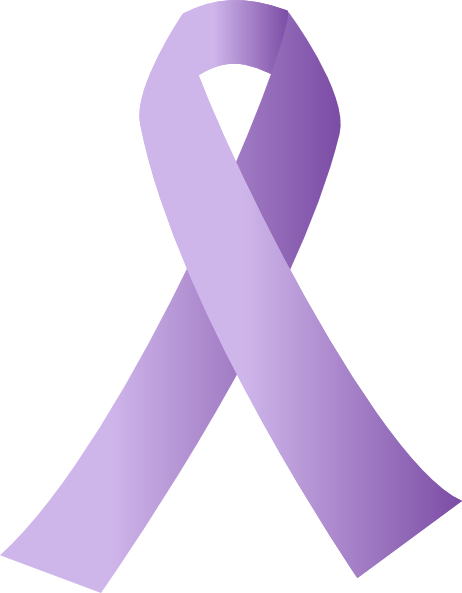 Related For Lavender Cancer Ribbon Clip Art - Lavender Cancer Ribbon Png (462x593)