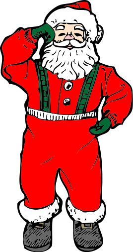 Free Santa Claus Clipart - Santa Clipart Transparent Background (268x506)