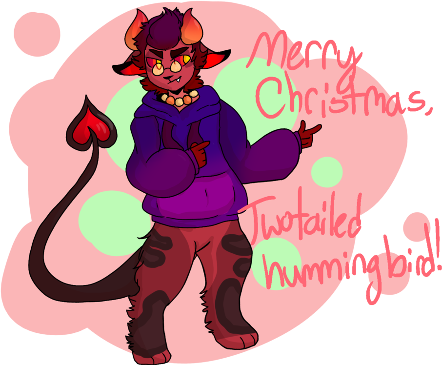 Twotailedhummingbird Secret Santa By Sw33ttea Twotailedhummingbird - Cartoon (1024x768)