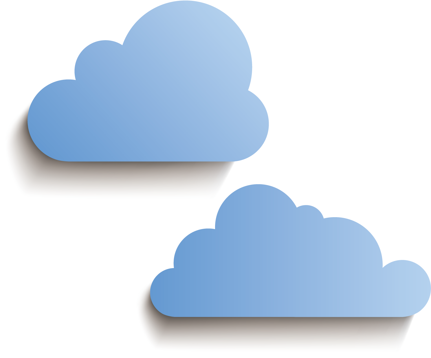 Paper Cloud - Blue Clouds - Imagenes De Nubes Animado (1672x1500)