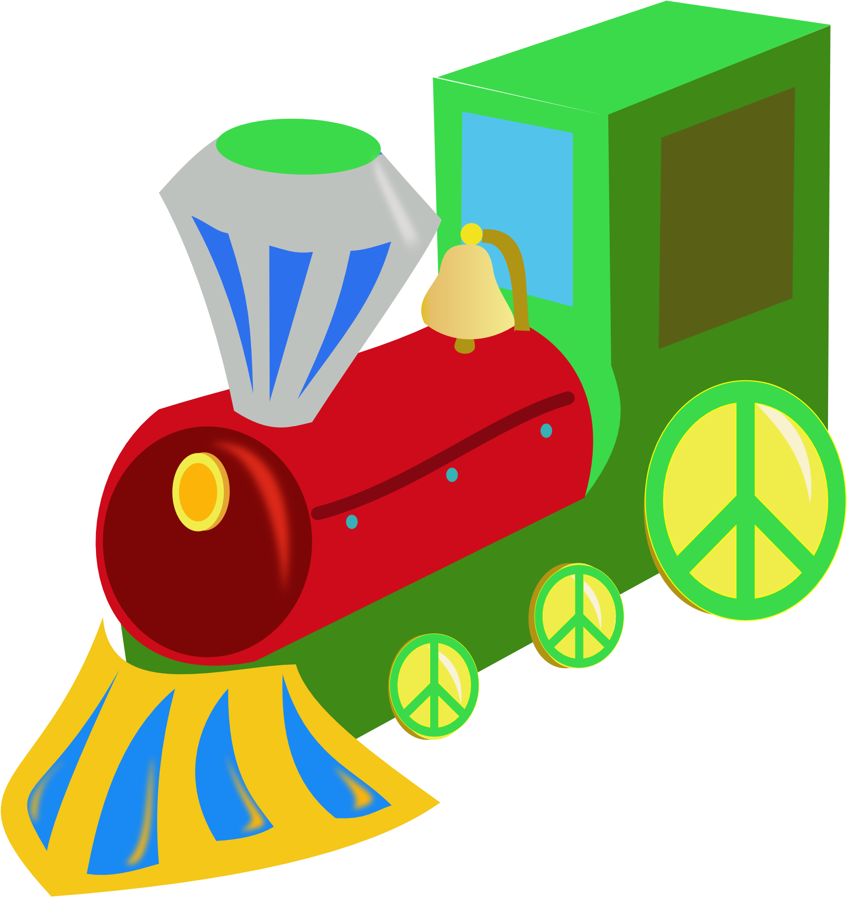 Tren Train Black White Line Art Christmas Xmas Electronics - Group Time (1979x1962)