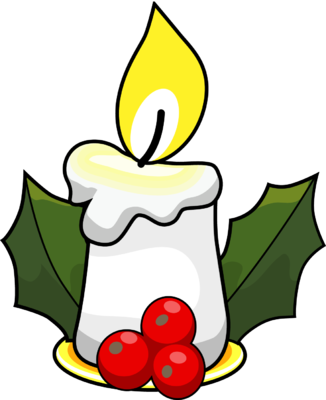 Clipart Of A Christmas Candle Image Christart Com - Christmas Candle Clip Art (326x400)