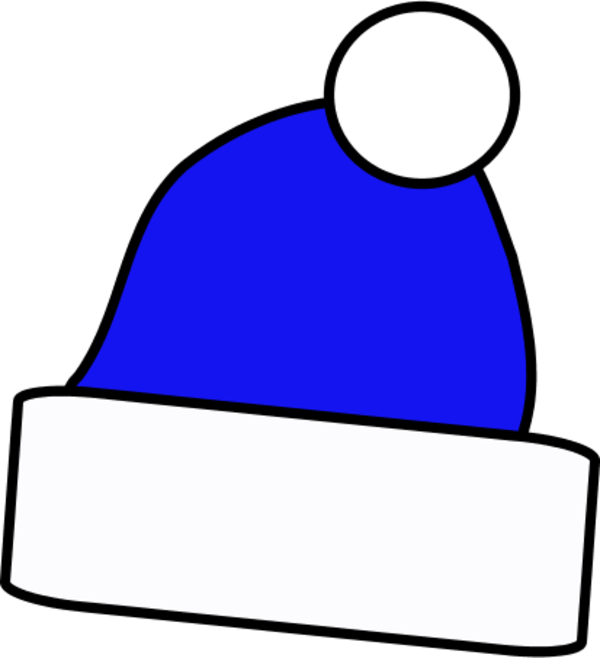Simple Christmas Hat Clipart - Blue Santa Hat Clipart (600x658)