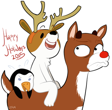 Olive Reindeer Cliparts - Olive The Other Reindeer Fanart (359x350)