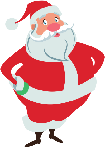 Cartoon Santa Claus For Your Christmas And New Year - Vector Graphics (550x550)