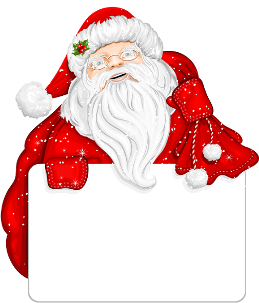 Buy Smiling Santa Claus Holds Banner By Ivelly On Graphicriver - Pancarte Pere Noel (553x640)