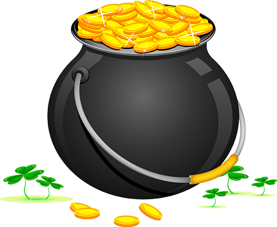 Tubes St-patrick - St Patrick Day Pot Of Gold (555x455)