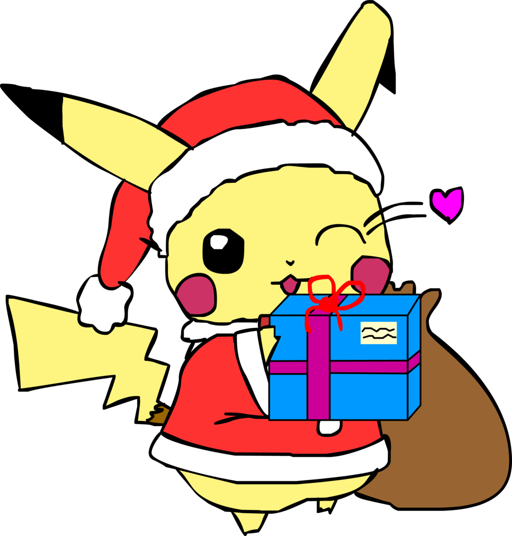 Christmas Pikachu -secret Santa By Kiba174 - Christmas Pikachu (1024x1072)
