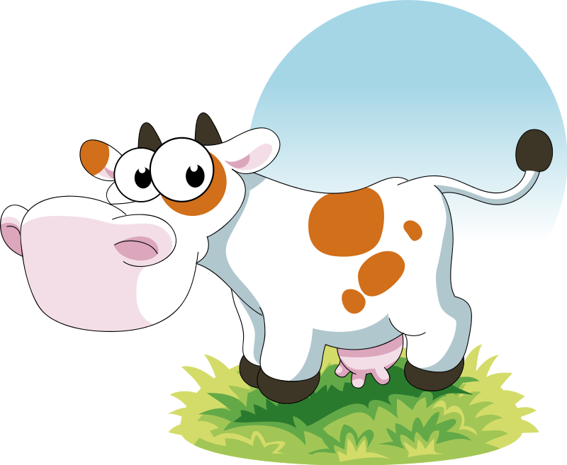 Farm Cow Cartoon Png (800x657)