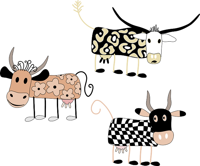 Explore Cartoon Cow, Vector Graphics And More - Custom Cartoon Cow Shower Curtain (640x530)