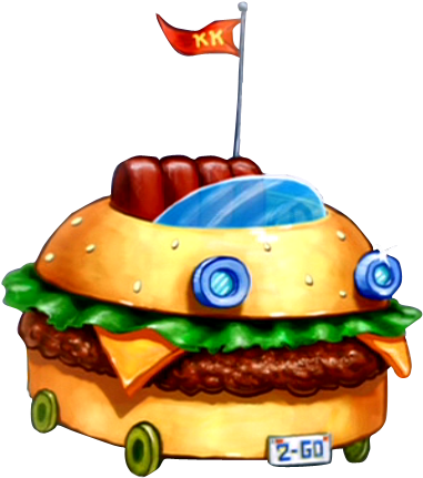 Showing Post & Media For Burger Car Cartoon - Spongebob Krabby Patty Car (396x442)