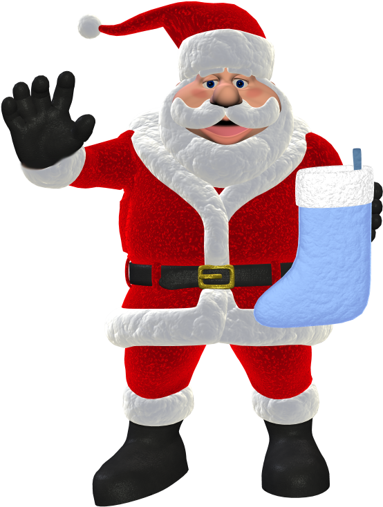 Small Christmas Santa Clipart - Santa Claus (580x747)
