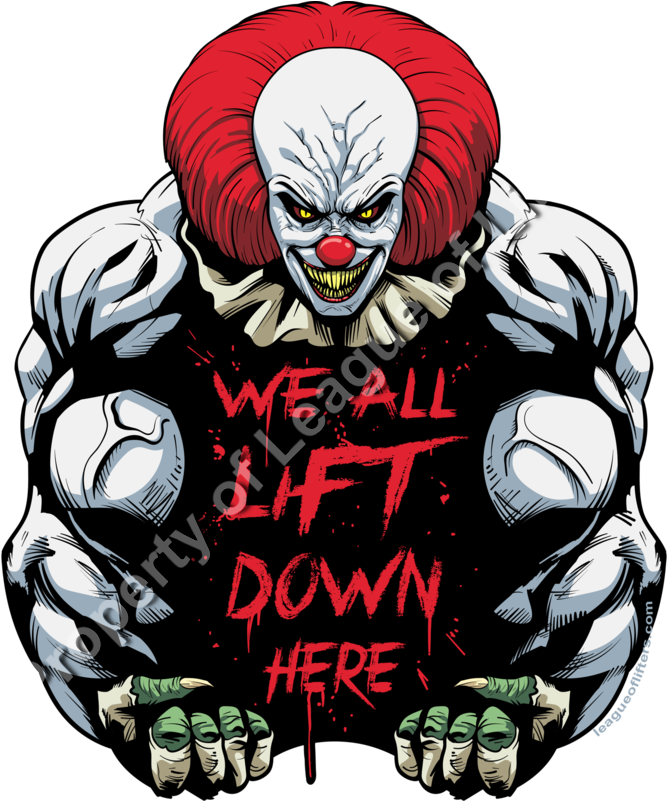 'gym Shirts For Characters That Definitely Don't Lift - We All Lift Down Here (679x800)