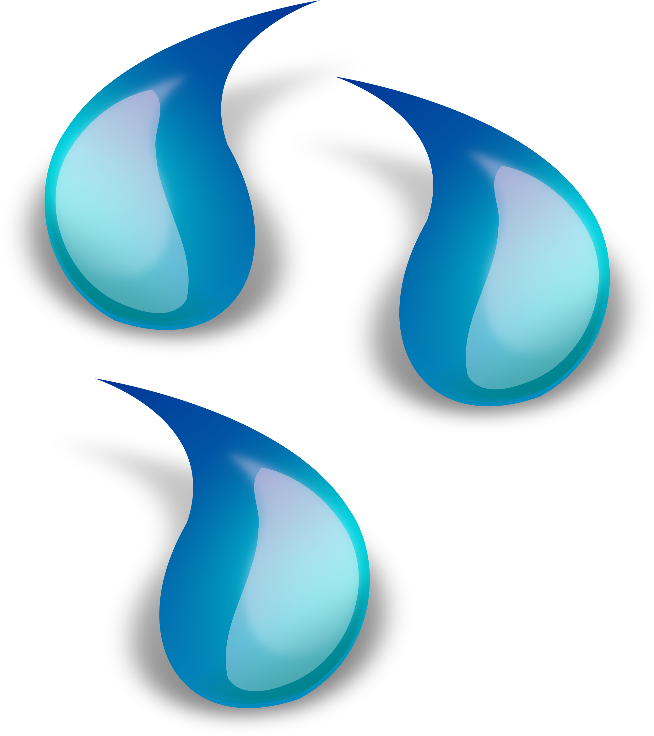 Big Image - Water Drops Clipart (2096x2400)