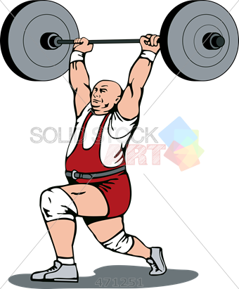 Stock Illustration Of Old Fashioned Cartoon Drawing - Draw Weightlighter (340x411)