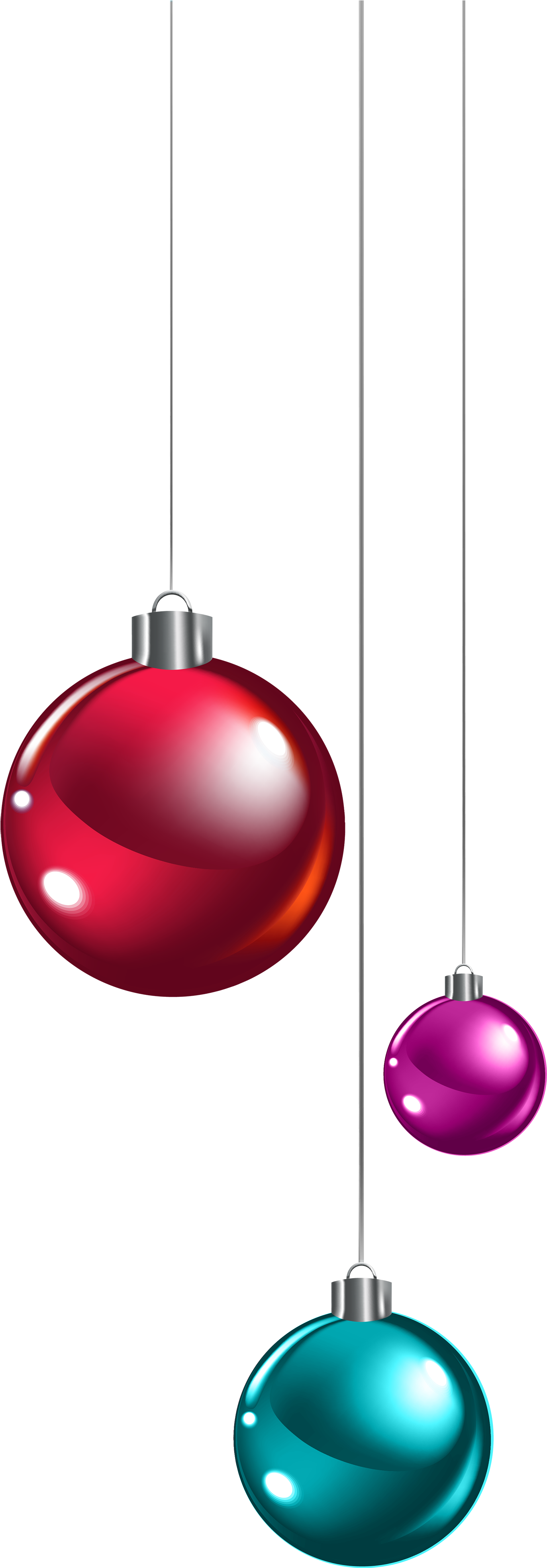 Hanging Christmas Balls Png Clipart - Christmas Ornament (1451x4000)