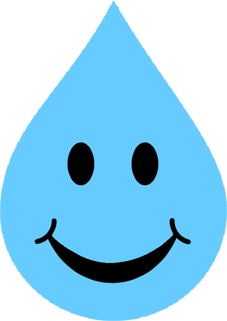 Smile Sky Blue Water Drop Image - Water Droplet Smiley Face (462x653)