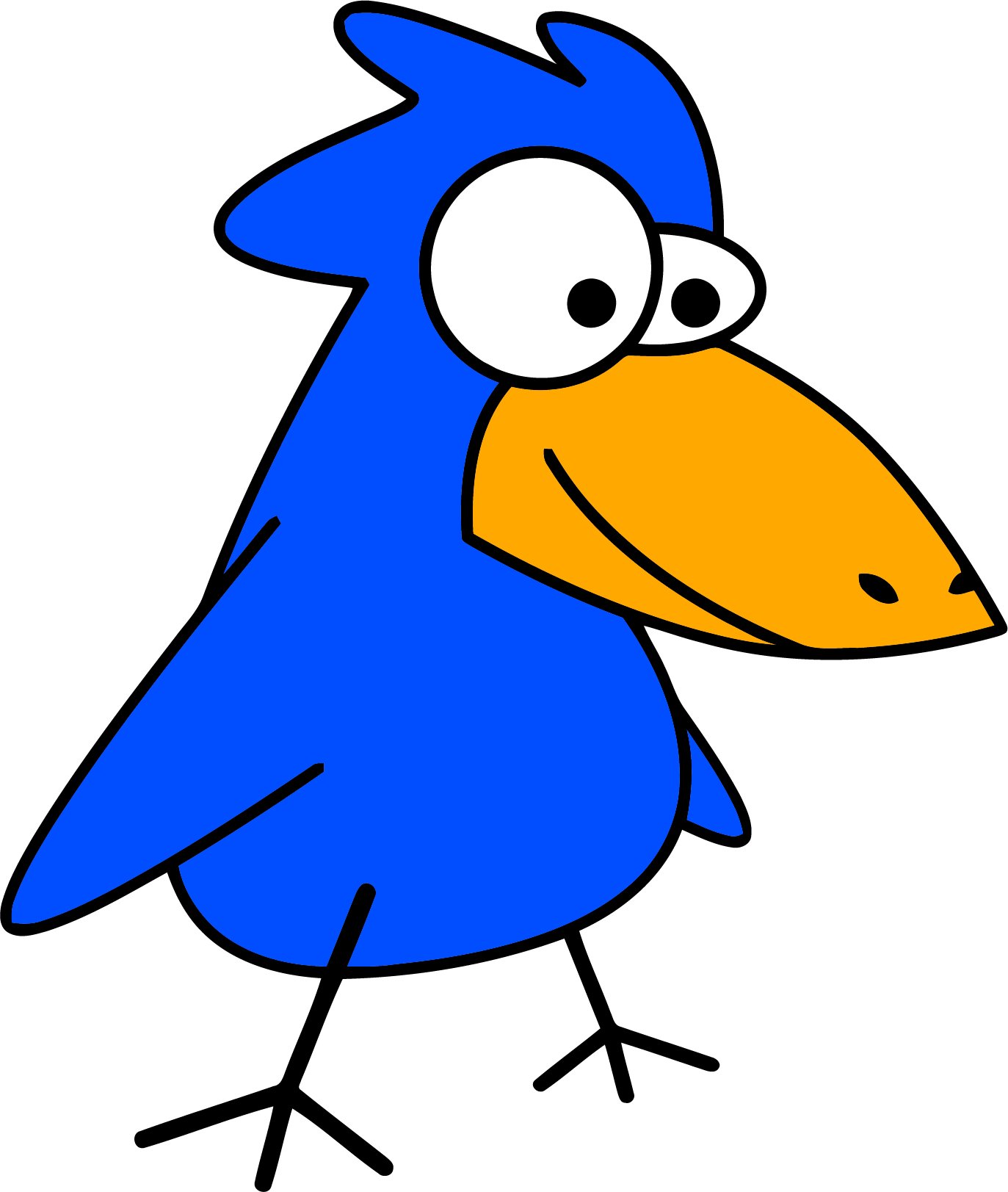 Blue Cartoon Bird Clipart Png - Bird Clip Art Gif (1373x1623)