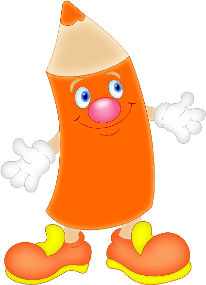 Crayon Clipart Funny - صور كرتونية تعليمية (600x600)