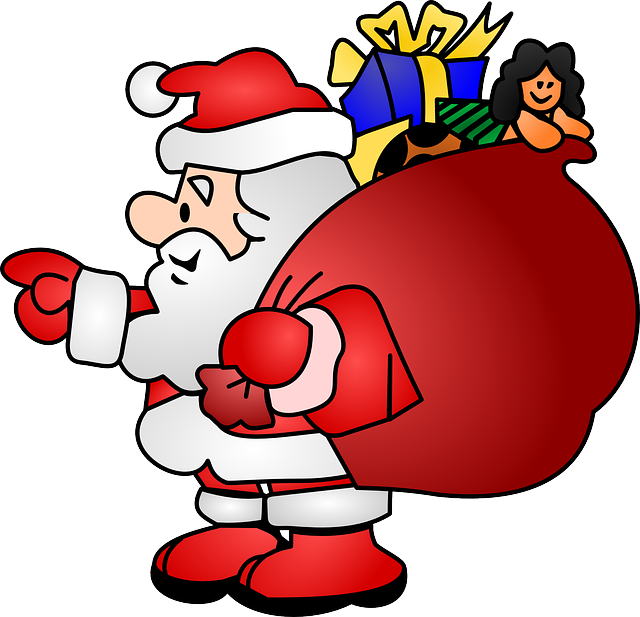 Fat Bit Fit, Here's How Santa Stays In Shape For His - Santa Claus Clipart Animated (640x617)