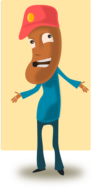 Standing Potato Head, Dude, Guy, Man, Cap, Hat, Standing - Cartoon (320x640)