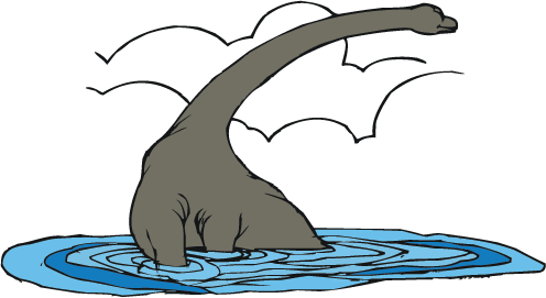 Dino Canal - Dinosaur In Water Clipart (496x271)