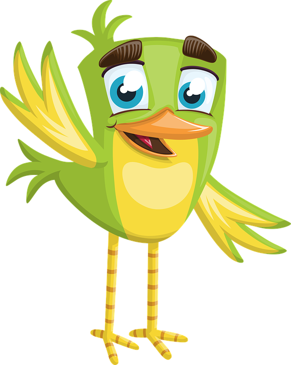 Cute Cartoon Birds 22, - Green Friendly Bird Green Friendly Bird Oval Ornament (574x720)