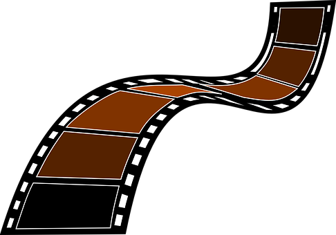 Slide Transparency Photography Film Brown - Film Strip Clip Art (486x340)