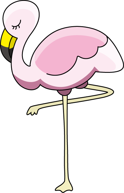 Flamingo Clipart - Clip Art Of A Flamingo (407x633)