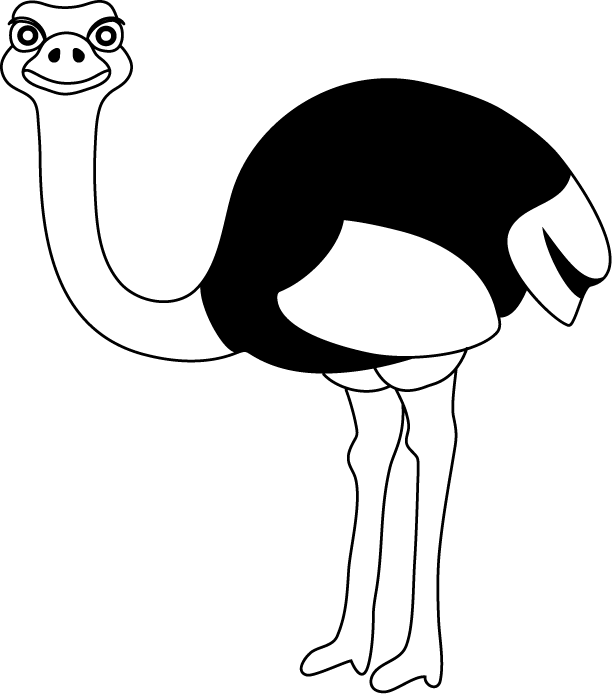 Common Ostrich Royalty-free Clip Art - Common Ostrich Royalty-free Clip Art (612x694)